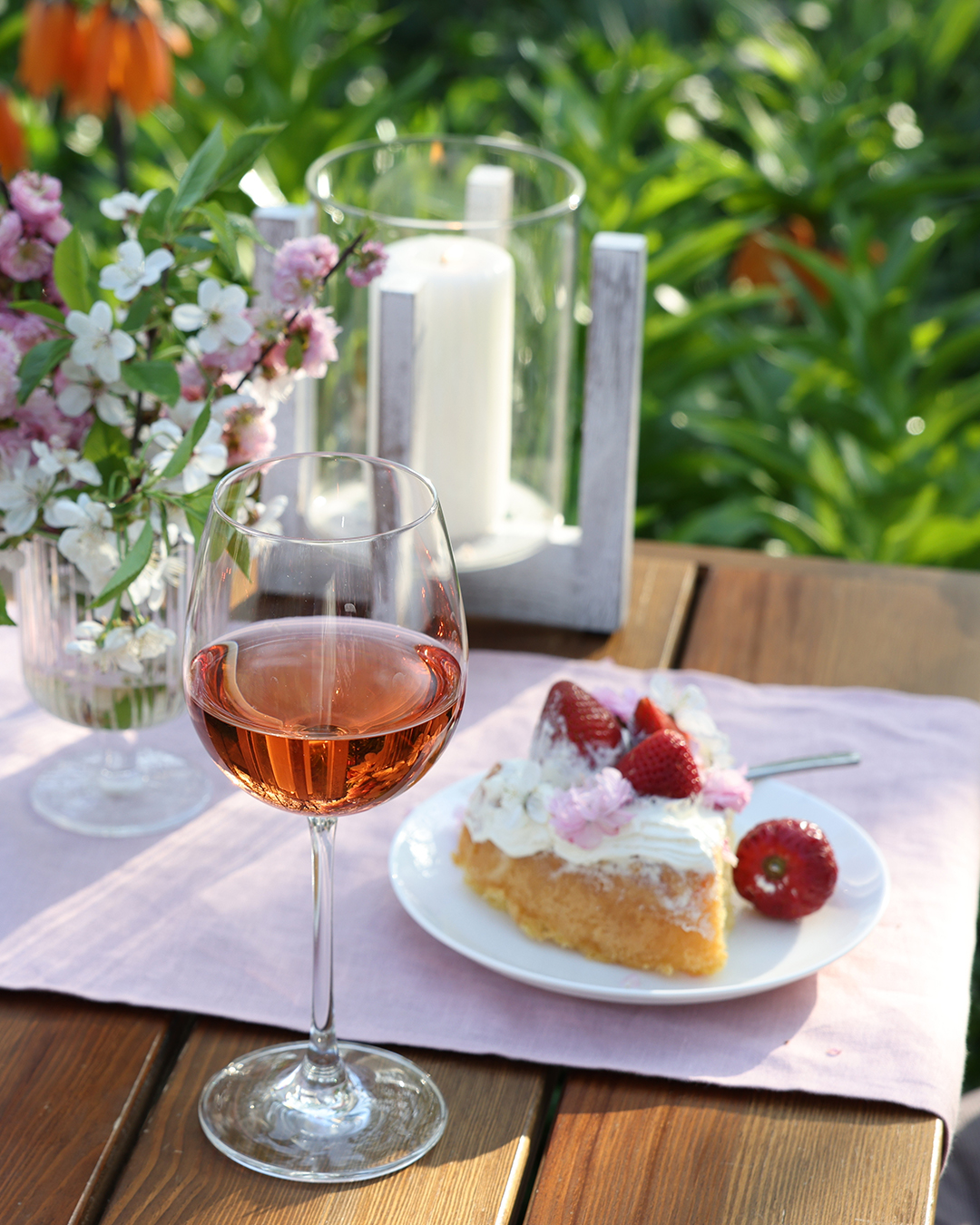 Maridajes con vino rosado: con postre de frutas